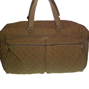 Vera Bradley Large Overnight Duffel Bag Brown